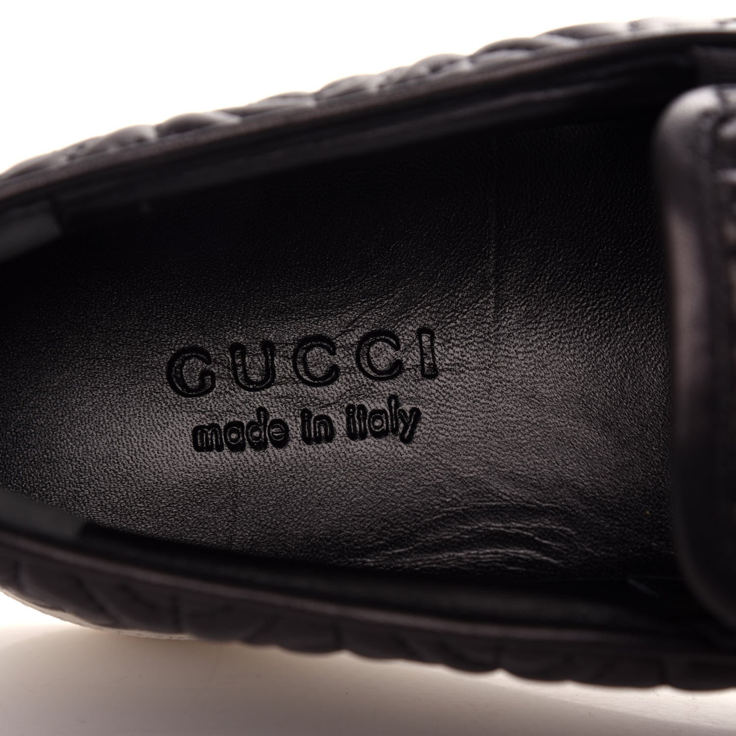 Gucci Nappa Web G Rhombus Quilted Mens Slip On Sneakers 8.5 Black 8 of 11