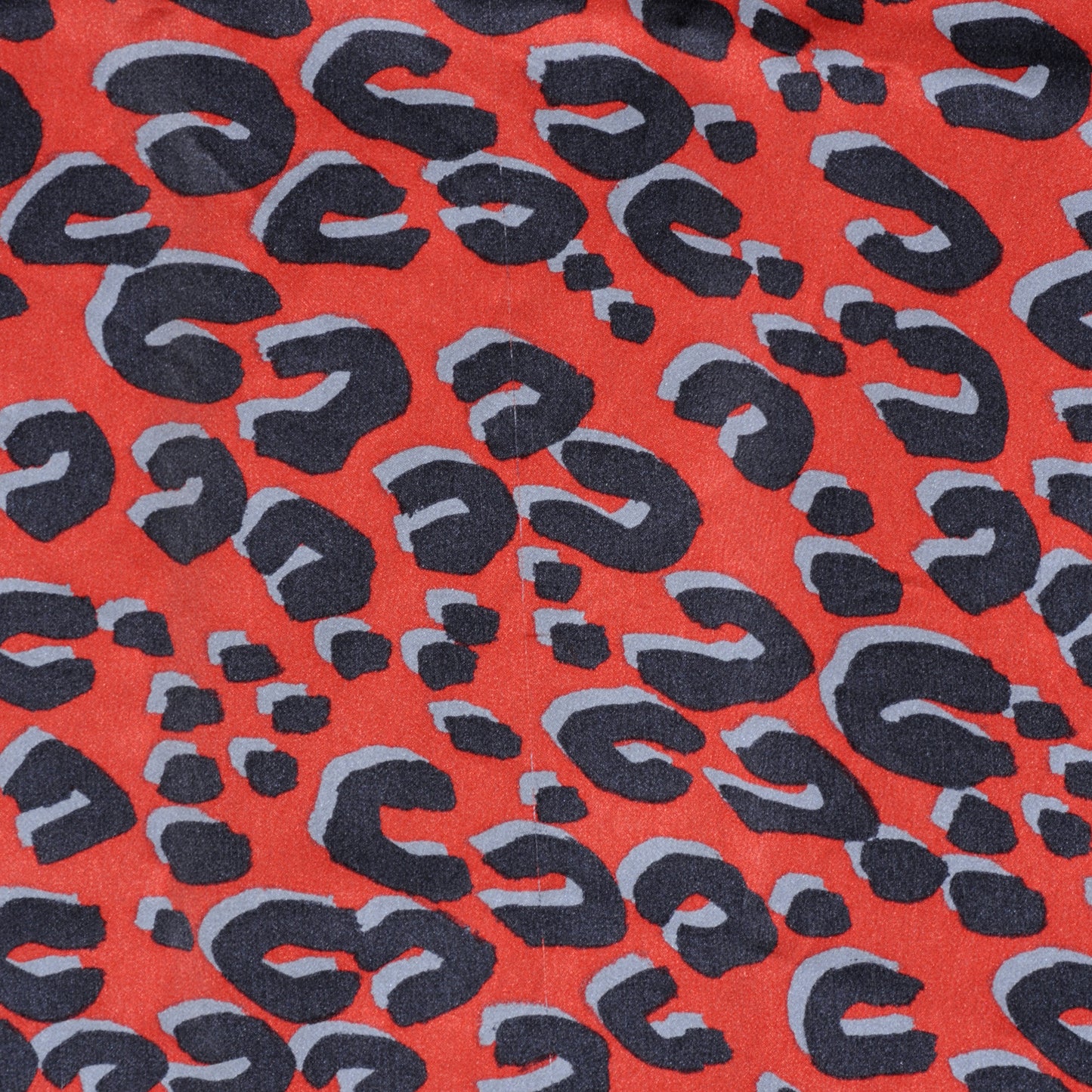 Silk Leopard Scarf Bandana Rouge
