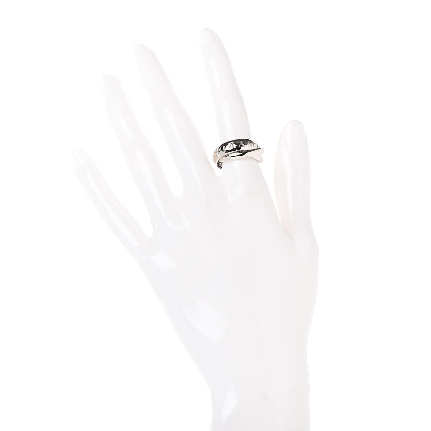 18K White Gold 98 Xmas Limited Trinity Ring 51 5.75