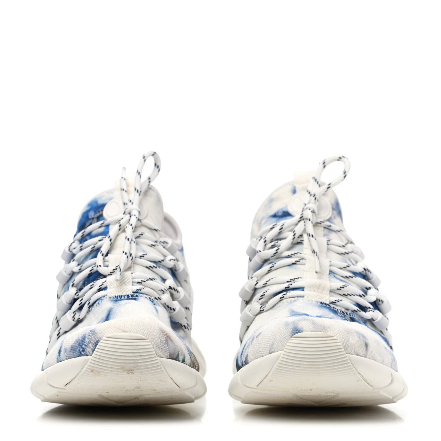 Denim Rubber Monogram Tie Dye Fastlane Low Sneakers 7 Marine