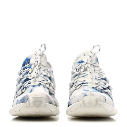 Louis Vuitton Denim Rubber Monogram Tie Dye Fastlane Low Sneakers 7 Marine 2 of 4