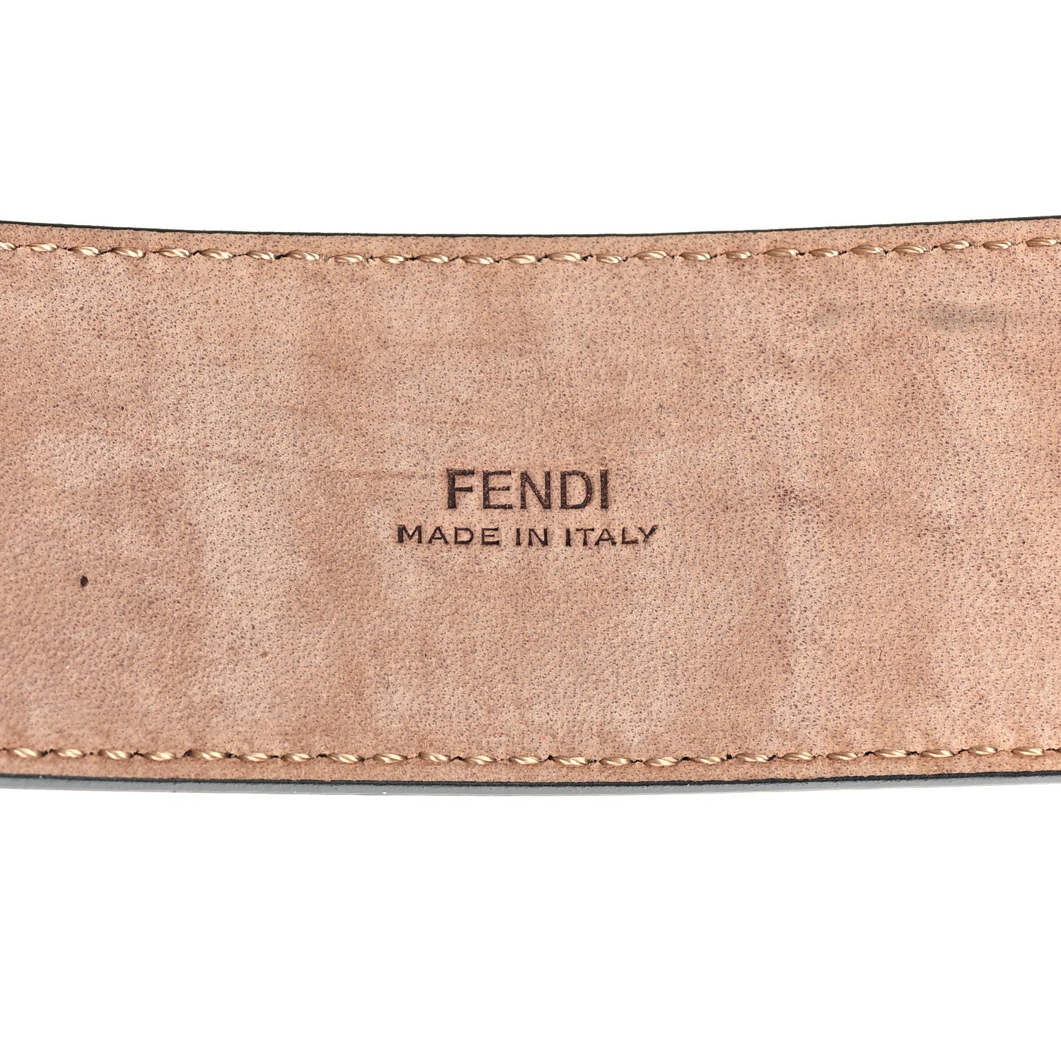 Fendi Vitello F is Fendi Bi-Color FF 1974 Embossed Belt 85 34 Maya Black 4 of 7