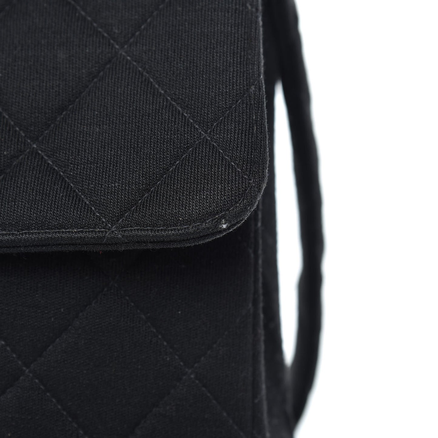 Jersey Quilted Double Sided Flap Black