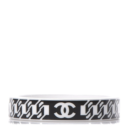 Chanel Resin CC Bangle Black White 1 of 4