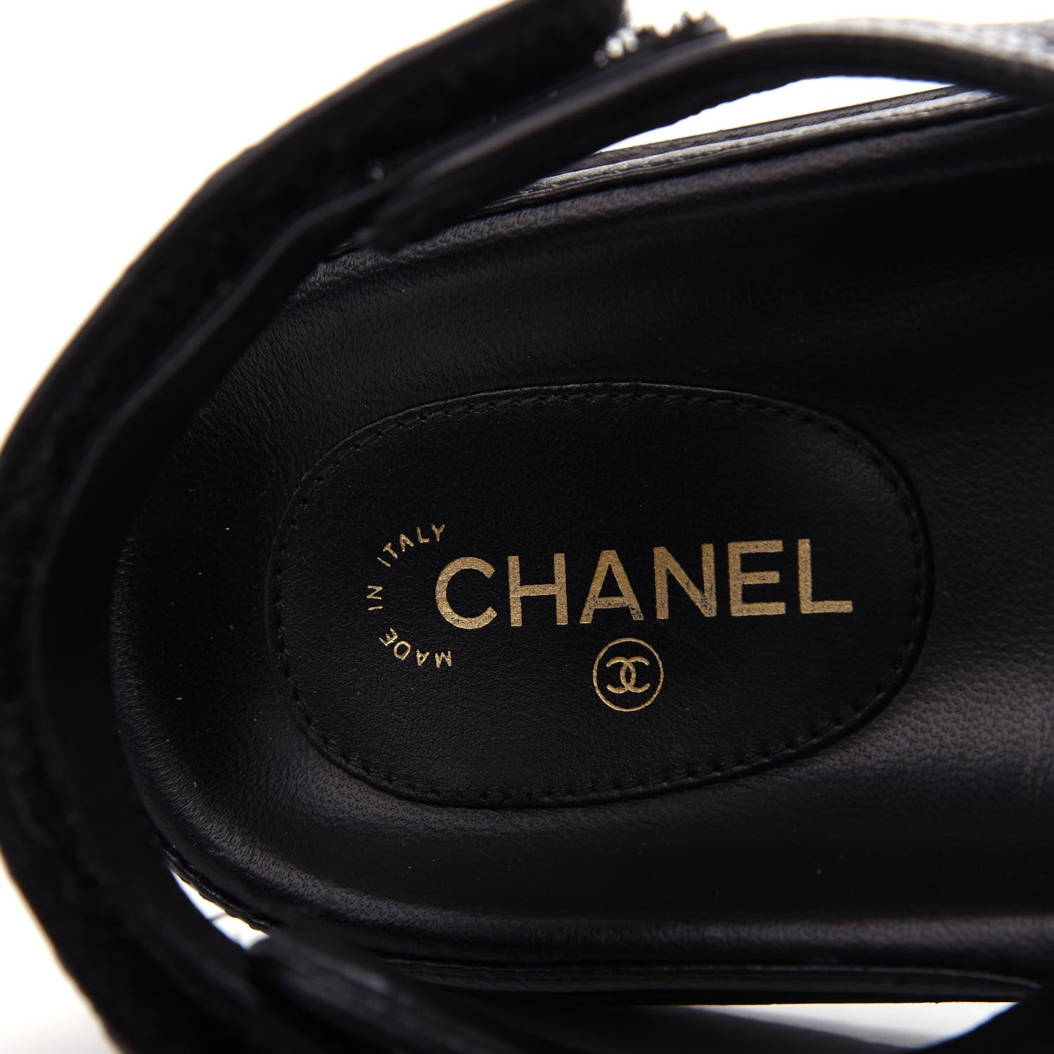 Chanel Grained Calfskin Velcro Dad Sandals 41 Black 8 of 11