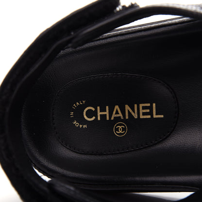 Chanel Grained Calfskin Velcro Dad Sandals 41 Black 8 of 11