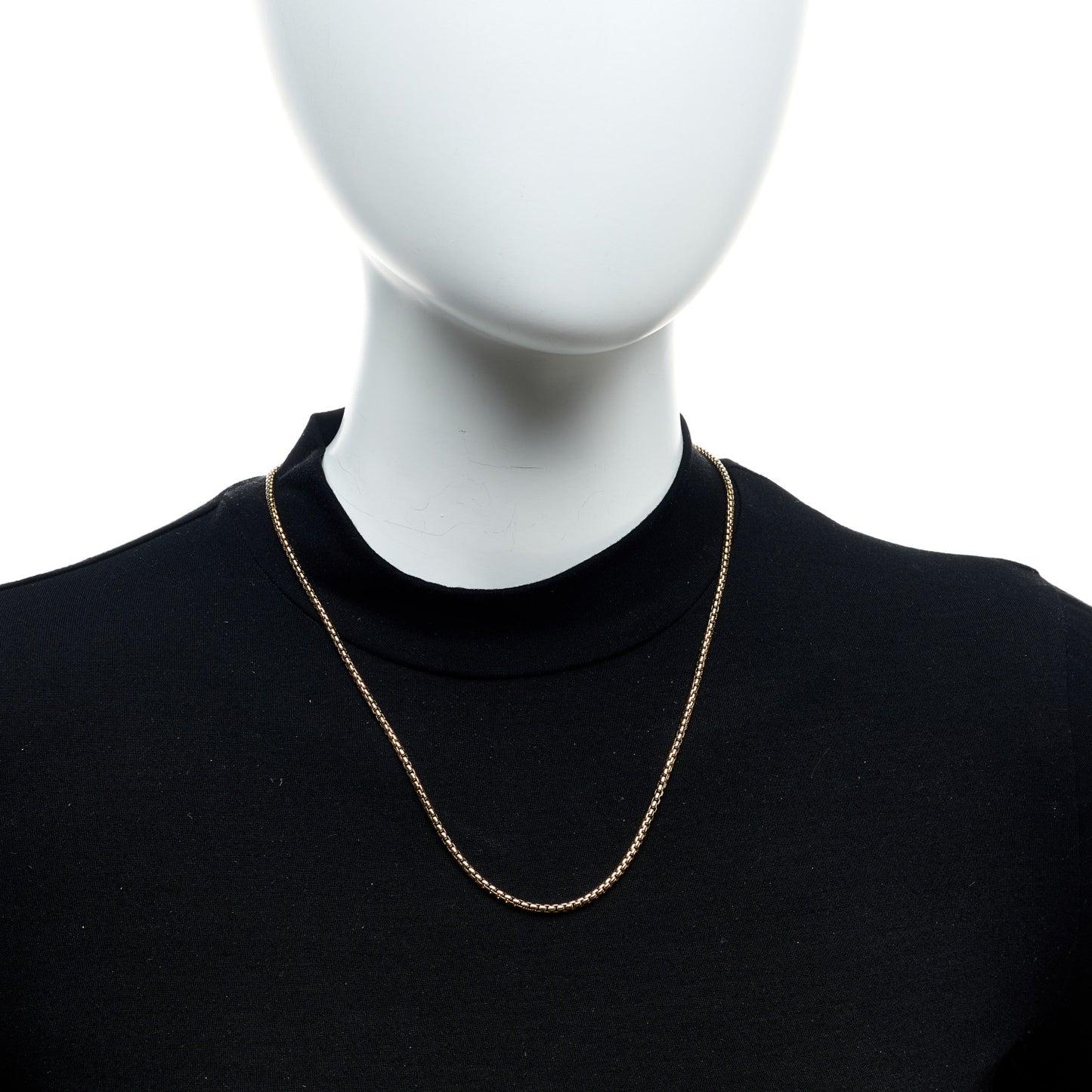 18K Yellow Gold 2.5mm Box Chain Necklace 20"
