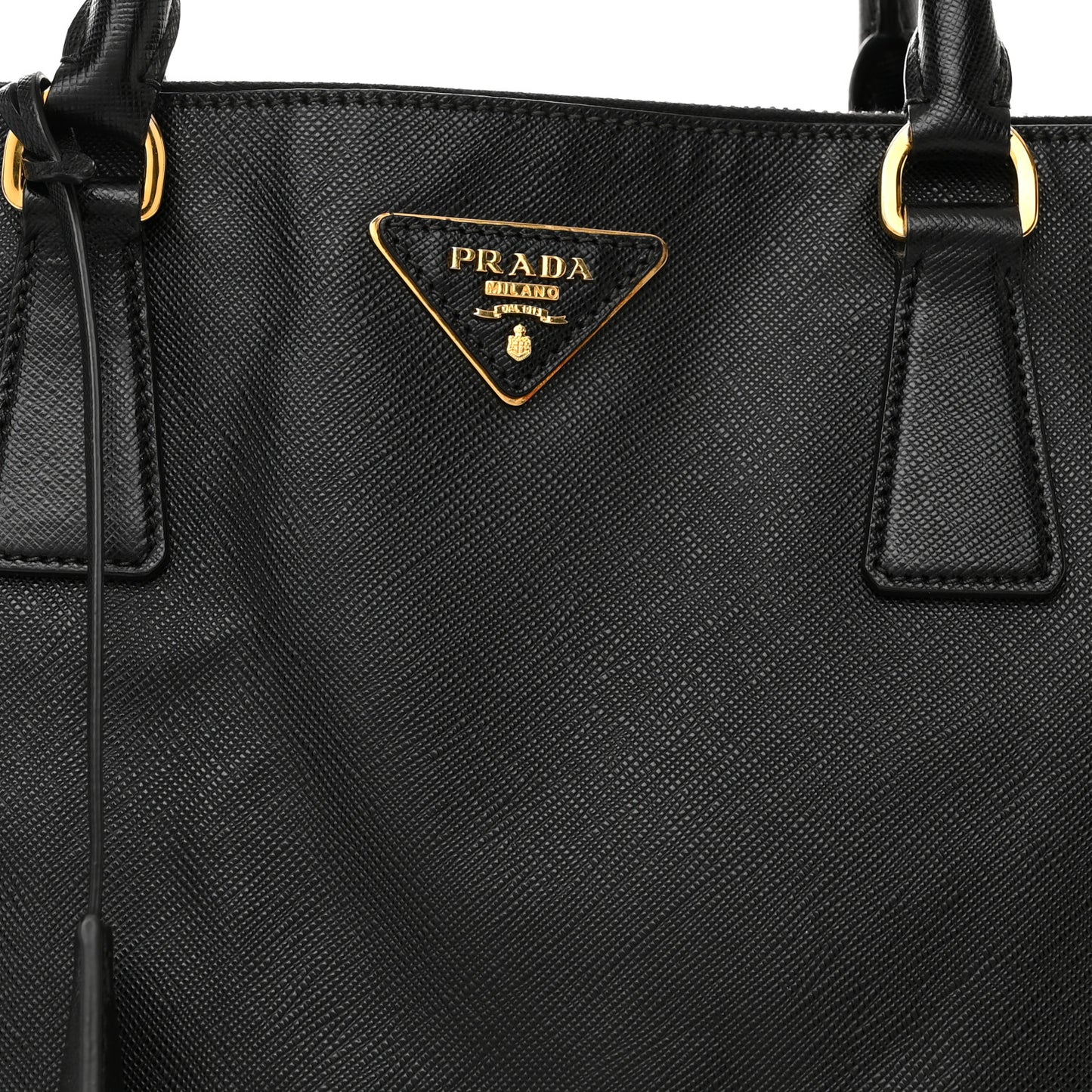 Saffiano Lux Extra Large Galleria Double Zip Tote Black