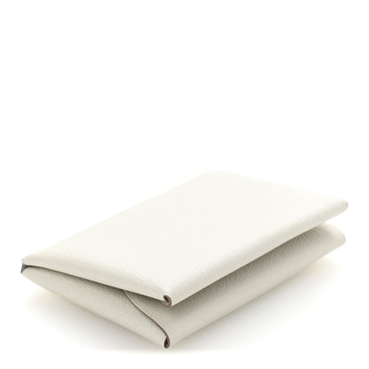Hermes Chevre Mysore Calvi Duo Card Case Gris Perle 4 of 9