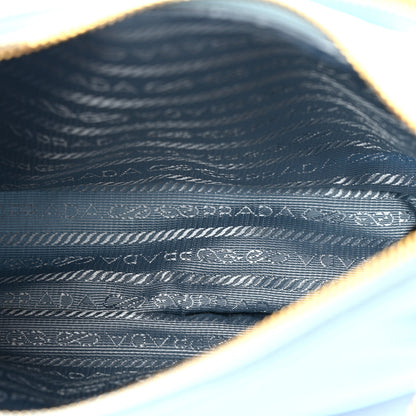 Prada Re-Nylon Ostrich Mini Shoulder Bag Cielo 5 of 11