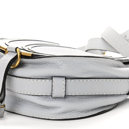 Chloe Calfskin Marcie Round Crossbody Bag Light Cloud 10 of 11