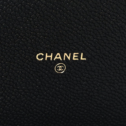 Chanel Grained Calfskin Quilted Cuba Wallet On Chain WOC Black 6 of 11