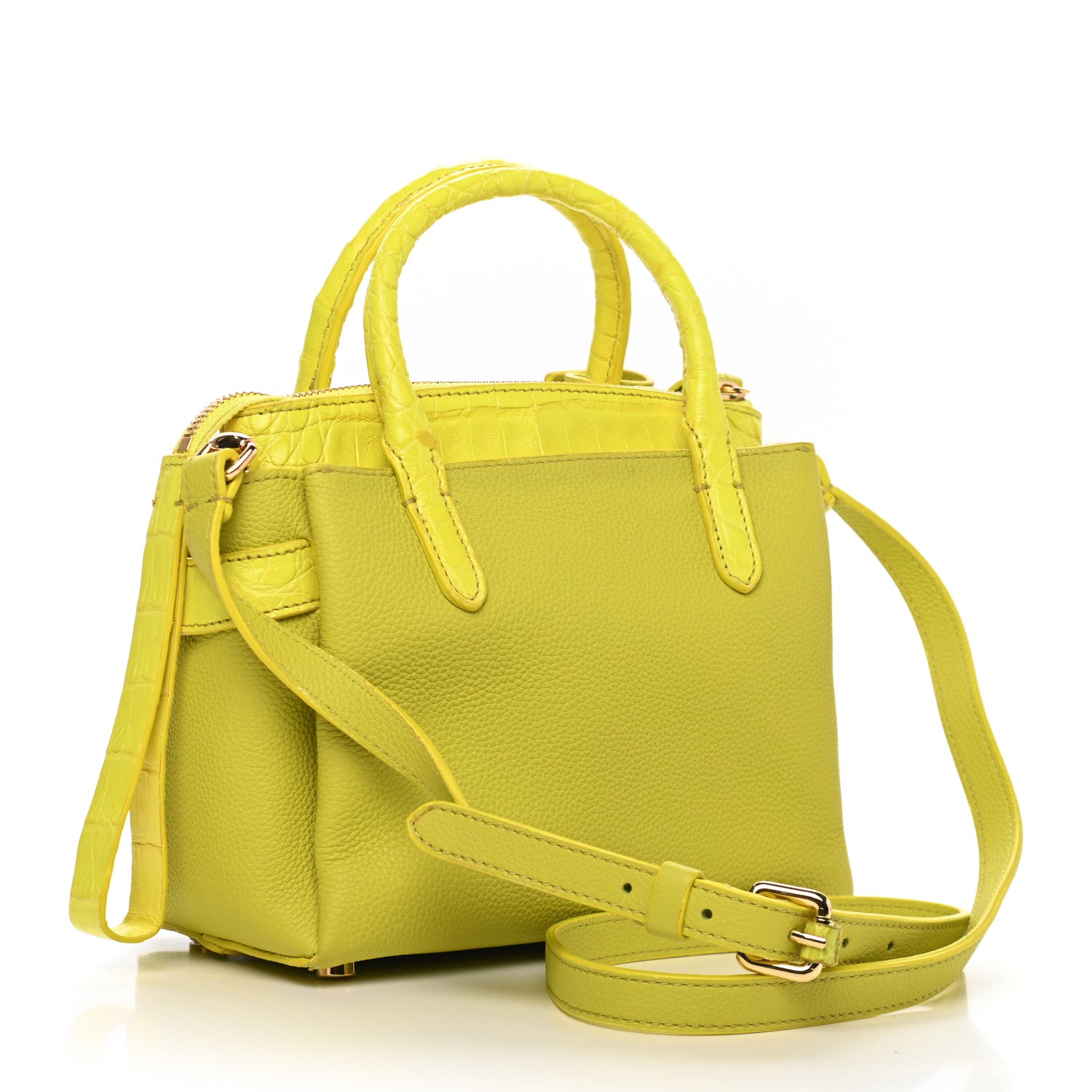 Nancy Gonzalez Calfskin Crocodile Mini Cristie Satchel Lime 4 of 13