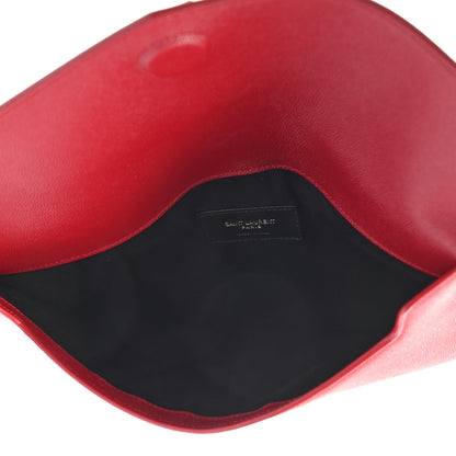 Saint Laurent Grain De Poudre Uptown Pouch Red 5 of 7