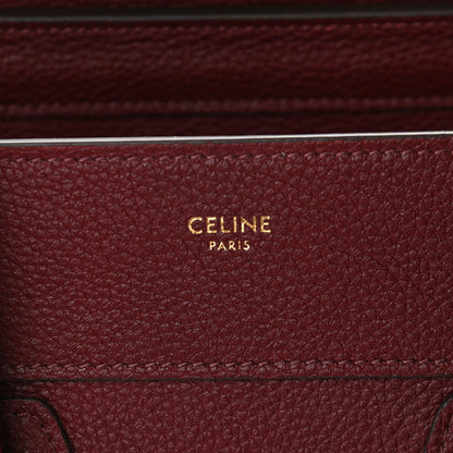 Celine Drummed Calfskin Micro Luggage Light Burgundy 5 of 8