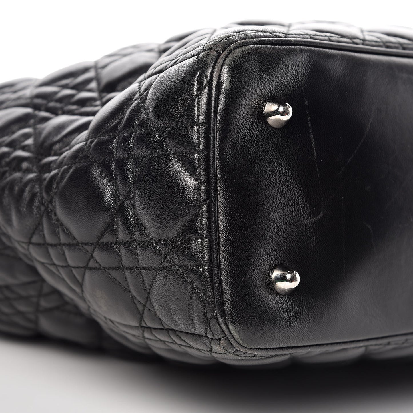 Lambskin Cannage Large Lady Dior Black
