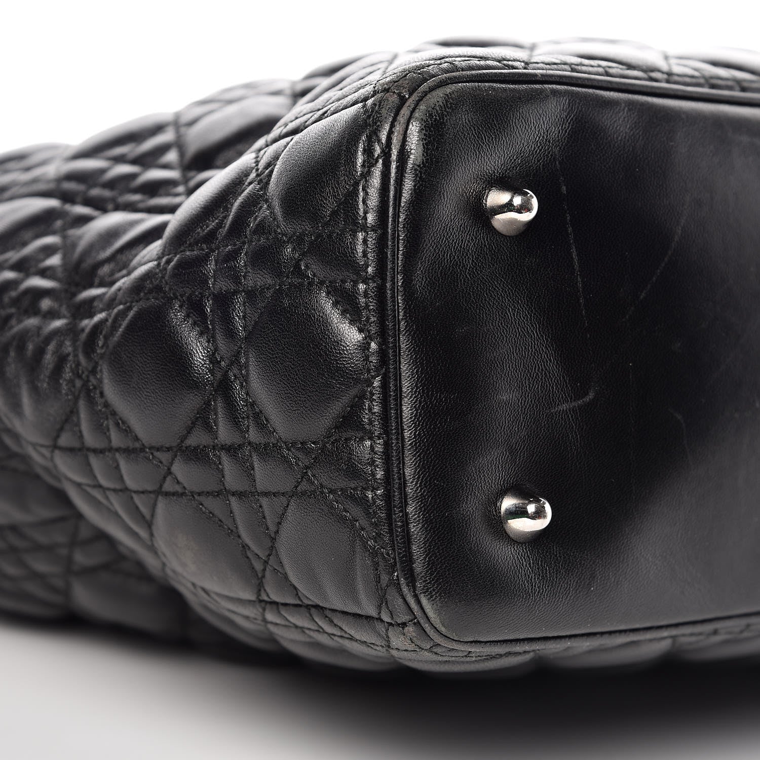Christian Dior Lambskin Cannage Large Lady Dior Black 6 of 12