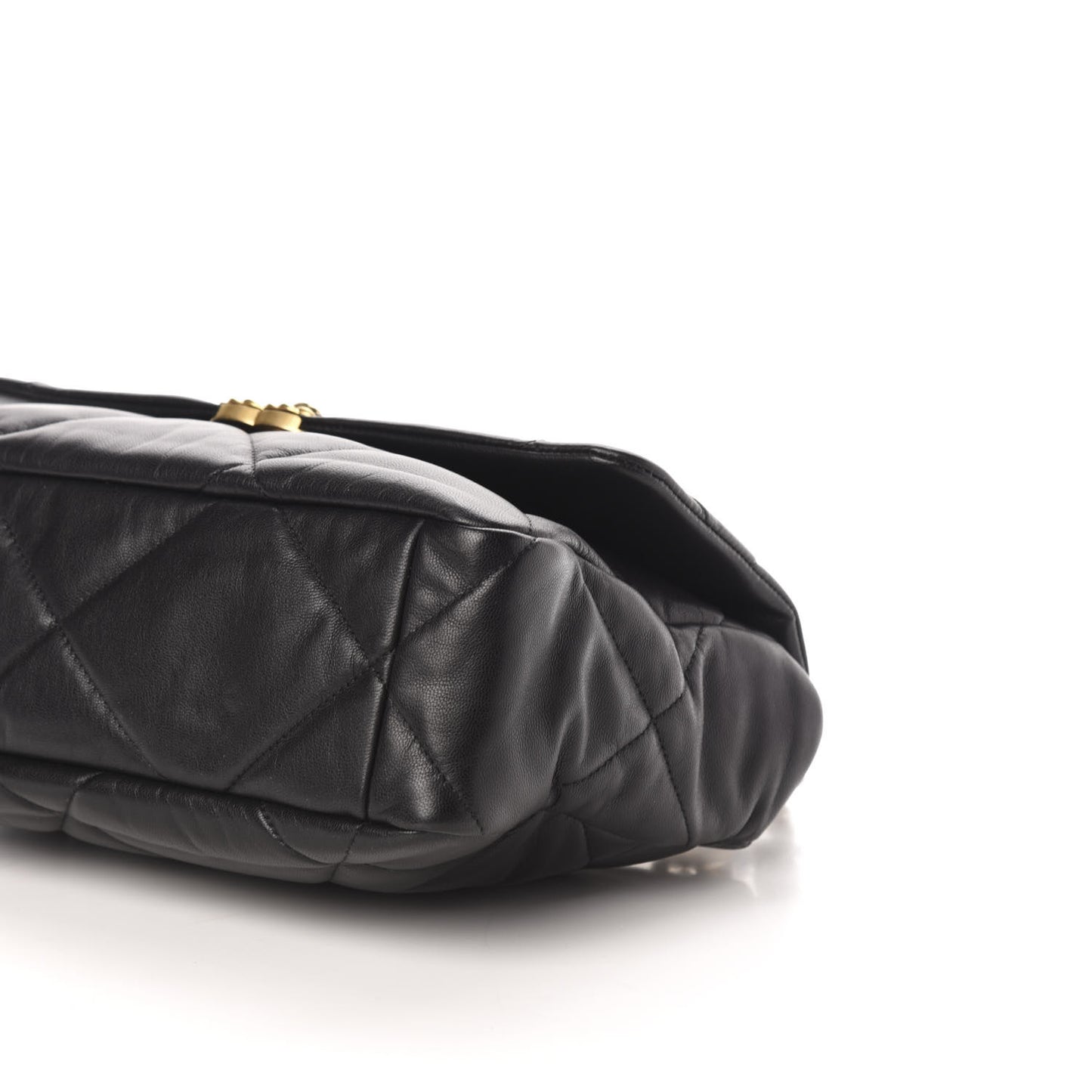 Goatskin Quilted Large Chanel 19 Flap Black