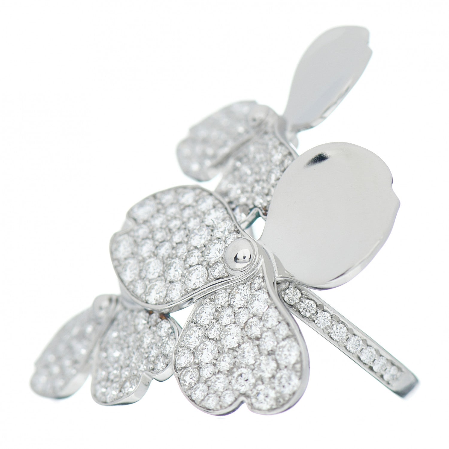 Tiffany Platinum Diamond Paper Flowers Cluster Ring 49 4.75 3 of 6