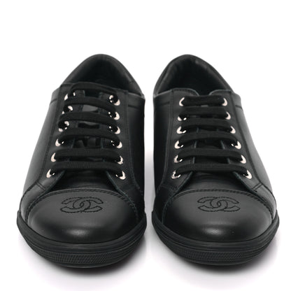 Chanel Calfskin Womens Sneakers 37 Black 2 of 8