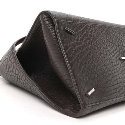 Salvatore Ferragamo Natural Grain Calfskin Bicolor Large Hug Bag Testa Di Moro Flame Red 8 of 9
