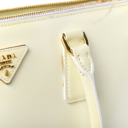 Prada Saffiano Vernice Medium Galleria Double Zip Tote Bianco 10 of 22