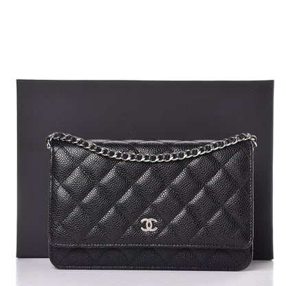 Chanel Caviar Quilted Wallet On Chain WOC Black 9 of 9