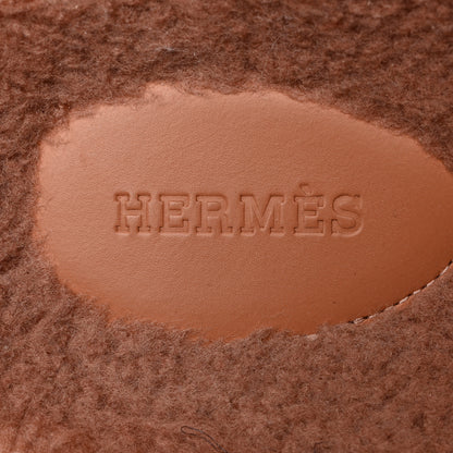 Hermes Suede Goatskin Woolskin Womens Chypre Sandals 41 Rose Aube 7 of 8