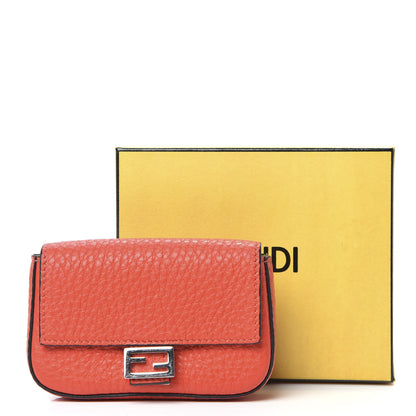 Fendi Cuoio Romano Micro Baguette Charm Papavero 6 of 6
