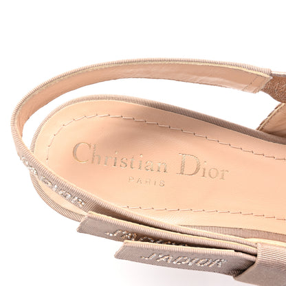 Christian Dior Laminated Calfskin Ribbon Crystal Woven J'Adior Slingback 65mm Pumps 37.5 Copper 8 of 10