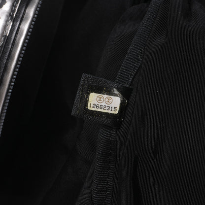 Chanel Metallic Coated Canvas Unlimited Garment Travel Bag Argent Fonce 7 of 7