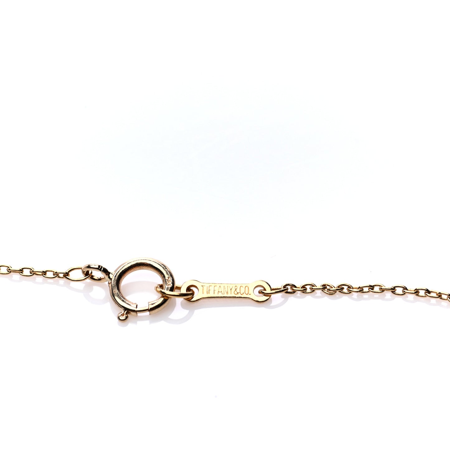 18K Yellow Gold 22mm Elsa Peretti Open Heart Pendant Necklace