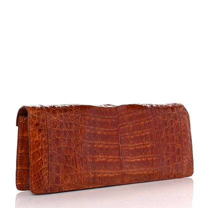 Nancy Gonzalez Crocodile Envelope Clutch Brown 3 of 8