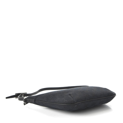 Gucci Denim Monogram Pochette Black 4 of 10