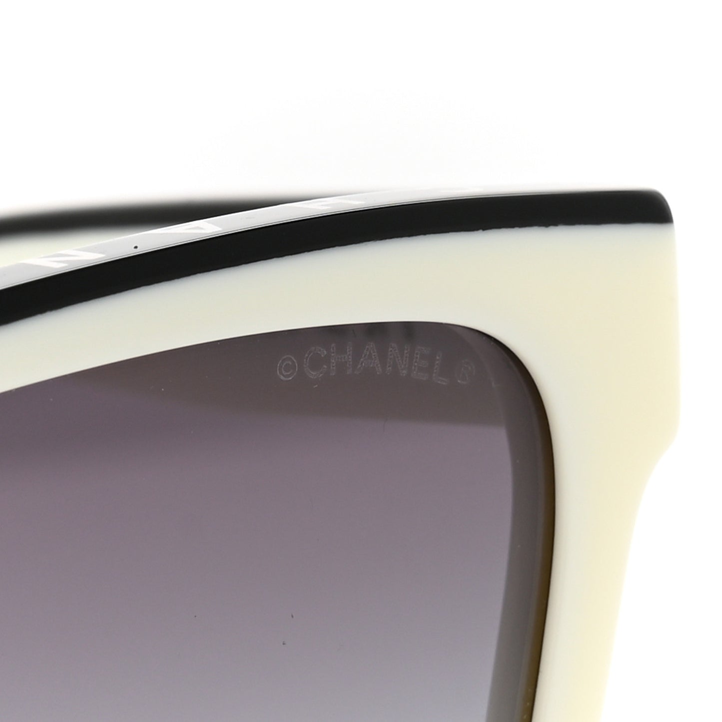 Acetate Square Sunglasses 5417 White Black