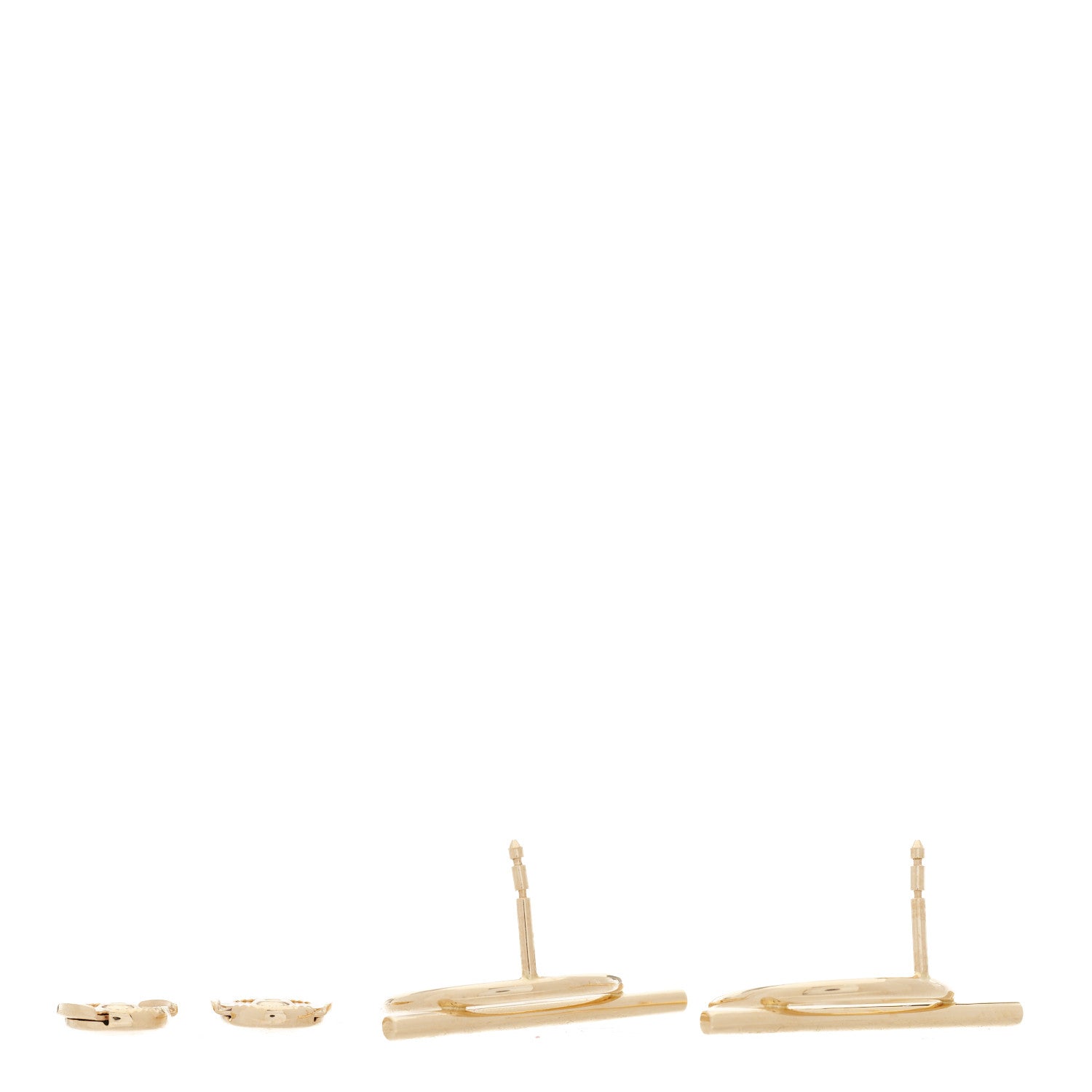 Hermes 18K Rose Gold MM Echappee Earrings 3 of 22