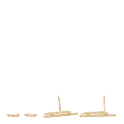 Hermes 18K Rose Gold MM Echappee Earrings 3 of 22
