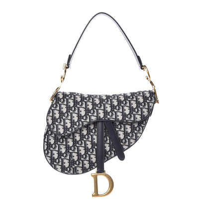 Christian Dior Oblique Saddle Bag Blue 1 of 8
