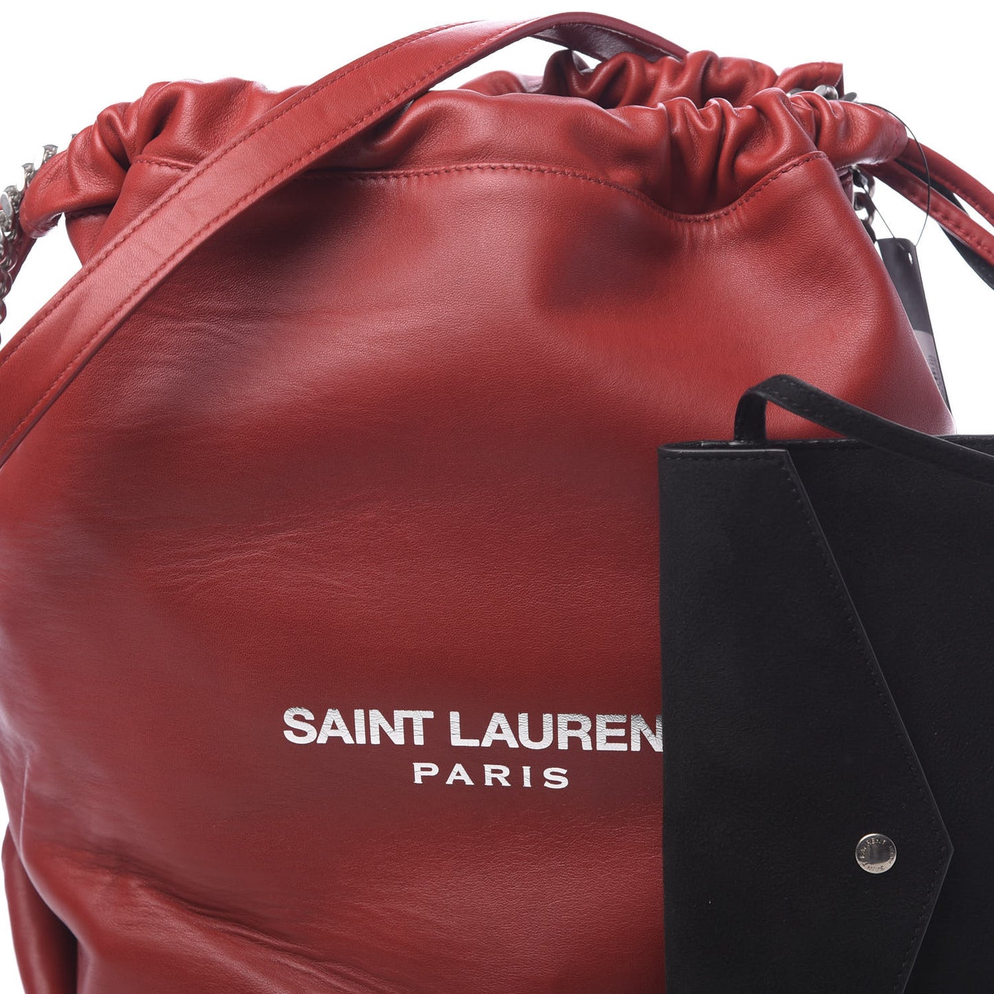 Lambskin Small Teddy Bucket Bag Eros Red