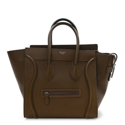 Celine Drummed Calfskin Mini Luggage Brown 1 of 9