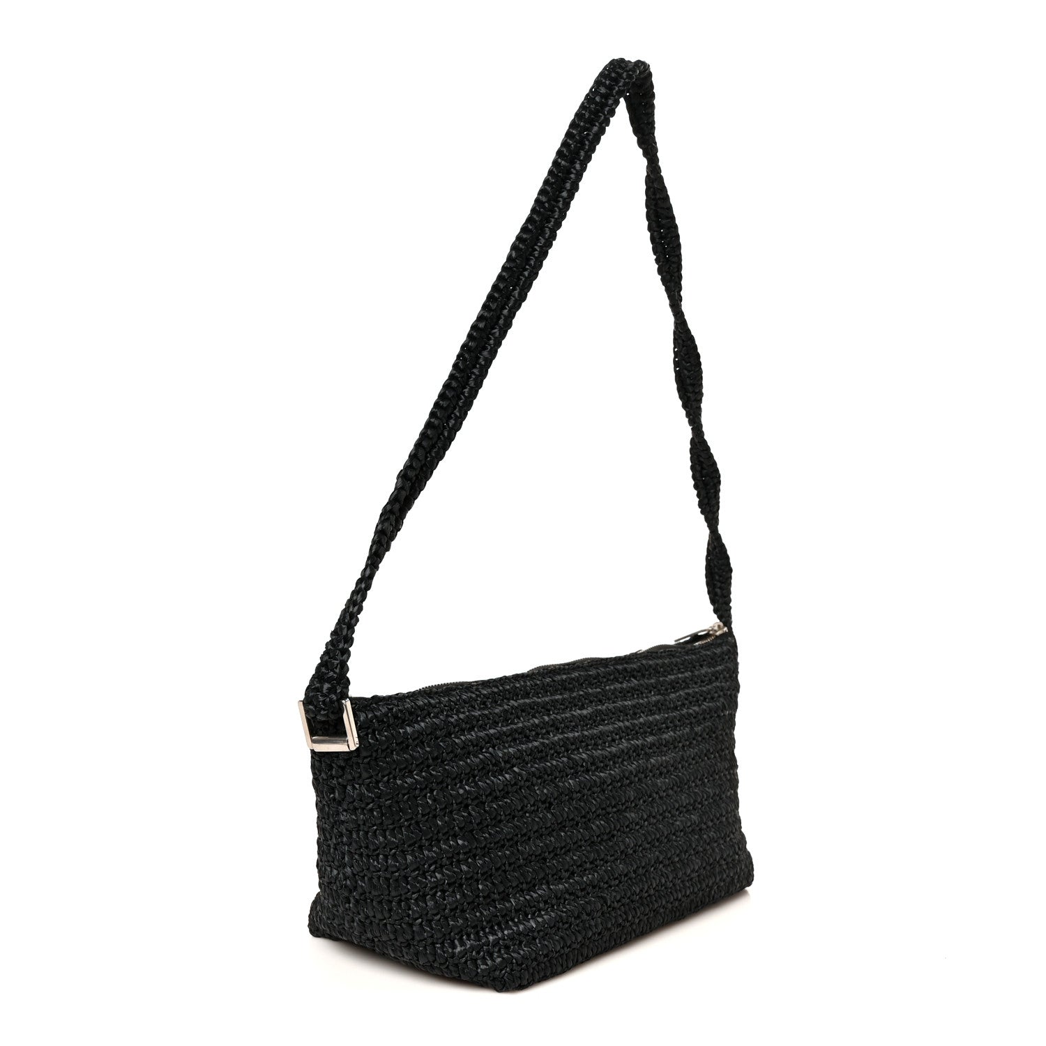 Saint Laurent Raffia Le Crossbody Black 3 of 11