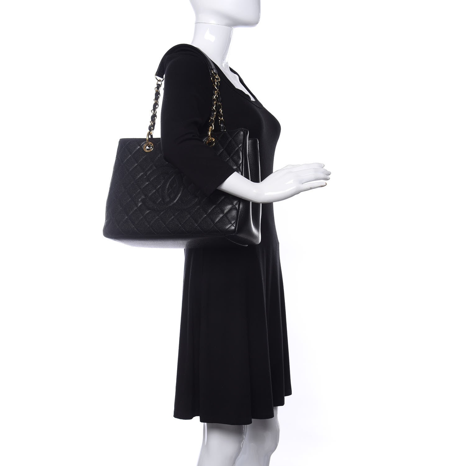 Chanel Caviar Quilted Grand Shopping Tote GST Black 2 of 10