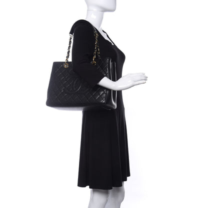 Chanel Caviar Quilted Grand Shopping Tote GST Black 2 of 10