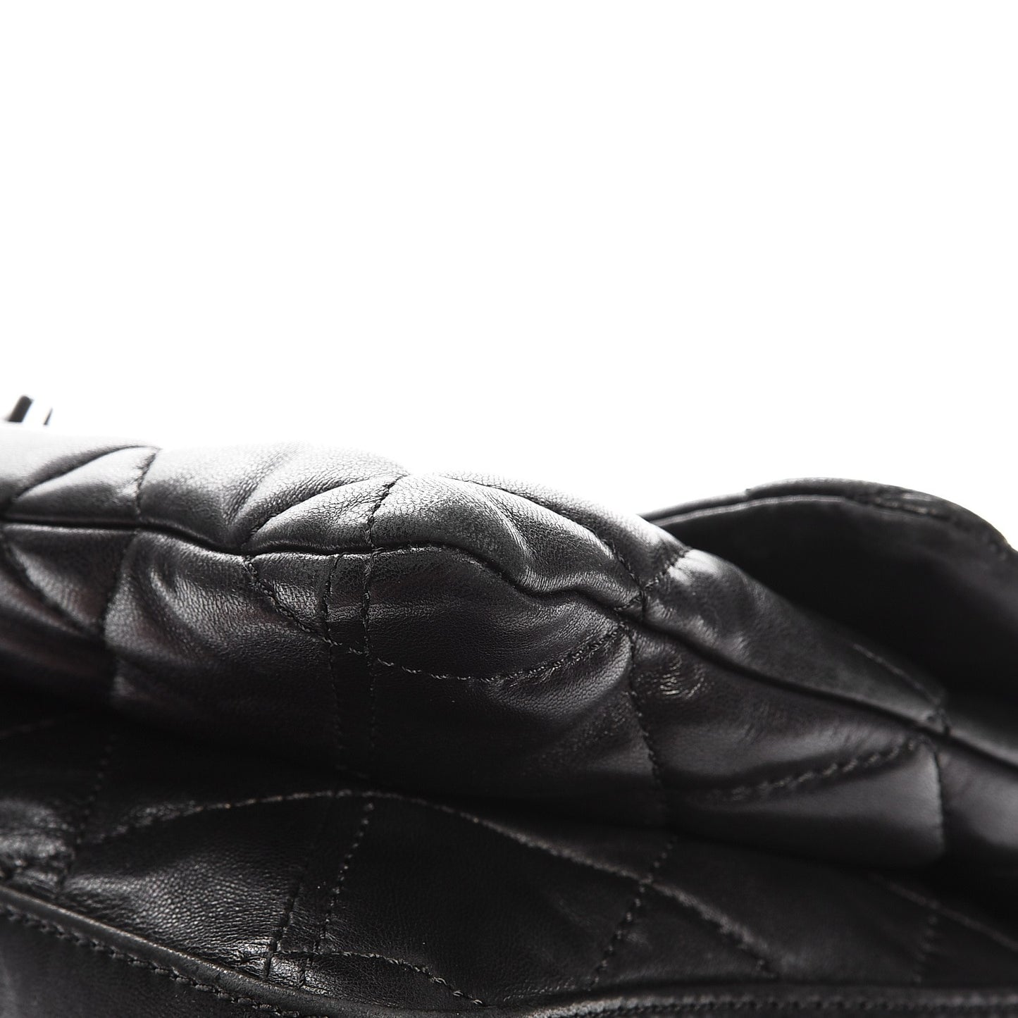 Lambskin Quilted Maxi 3 Flap Black