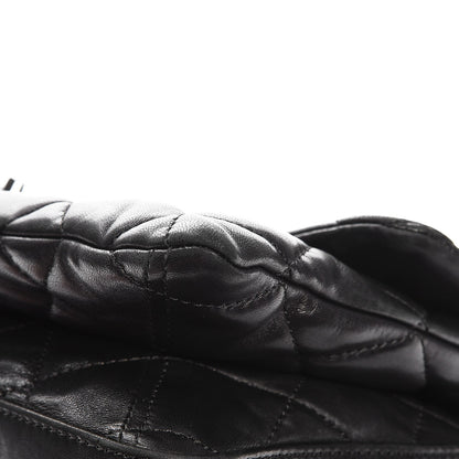 Chanel Lambskin Quilted Maxi 3 Flap Black 11 of 16