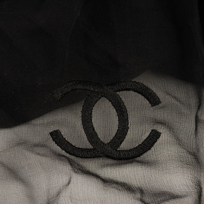 Chanel Silk CC Scarf Black 3 of 7
