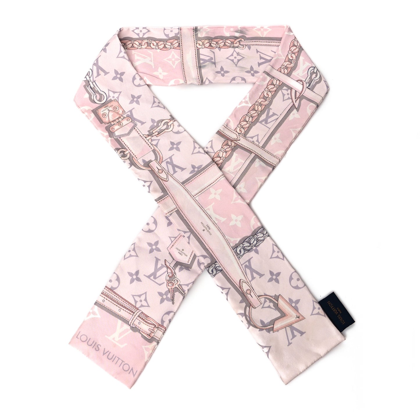 Silk Monogram Confidential Bandeau Light Pink