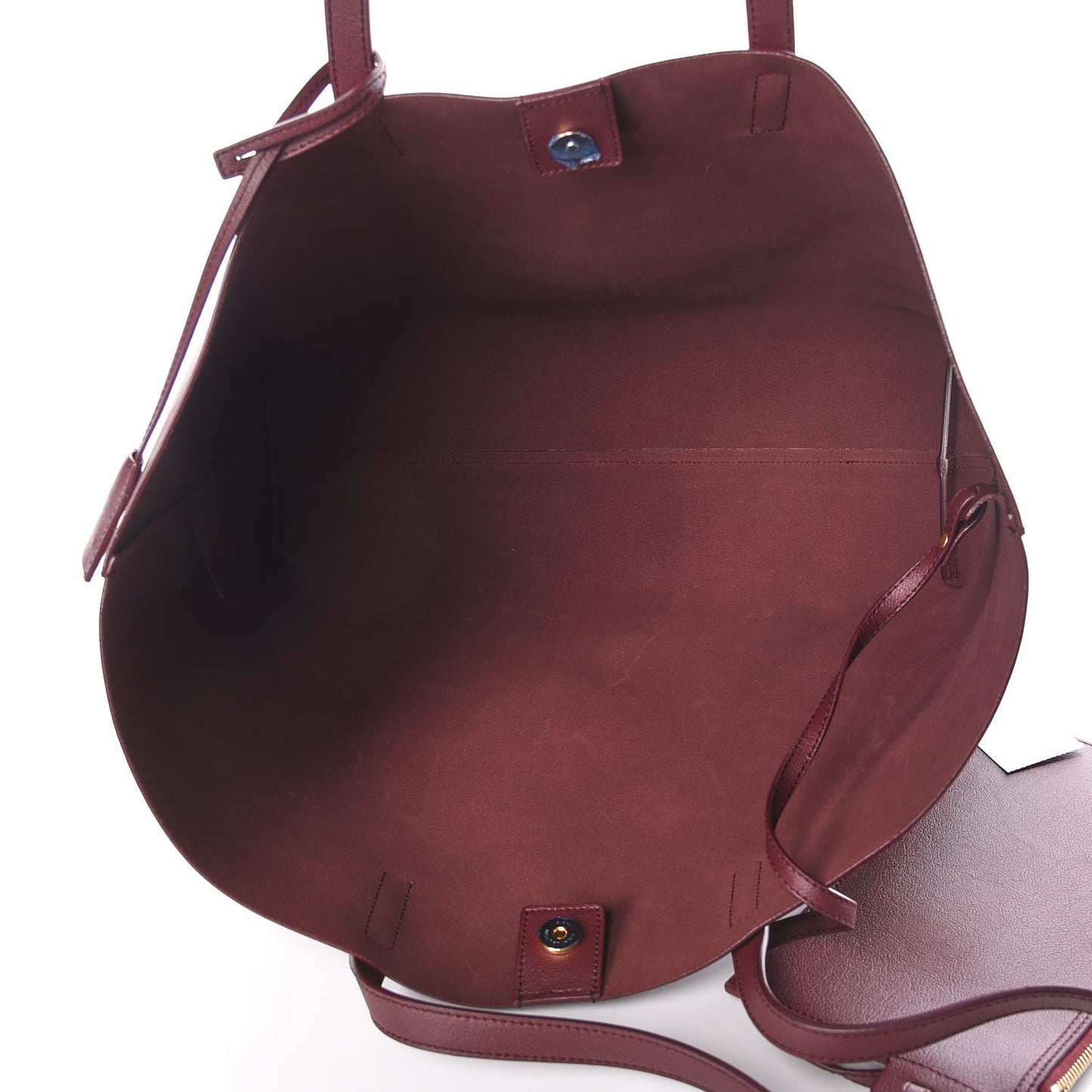 Calfskin Large Shopping Tote Deep Carmin