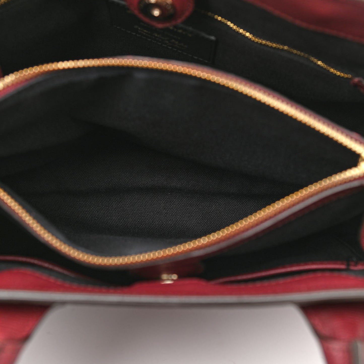 Grainy Calfskin House Check Medium Banner Tote Mahogany Red