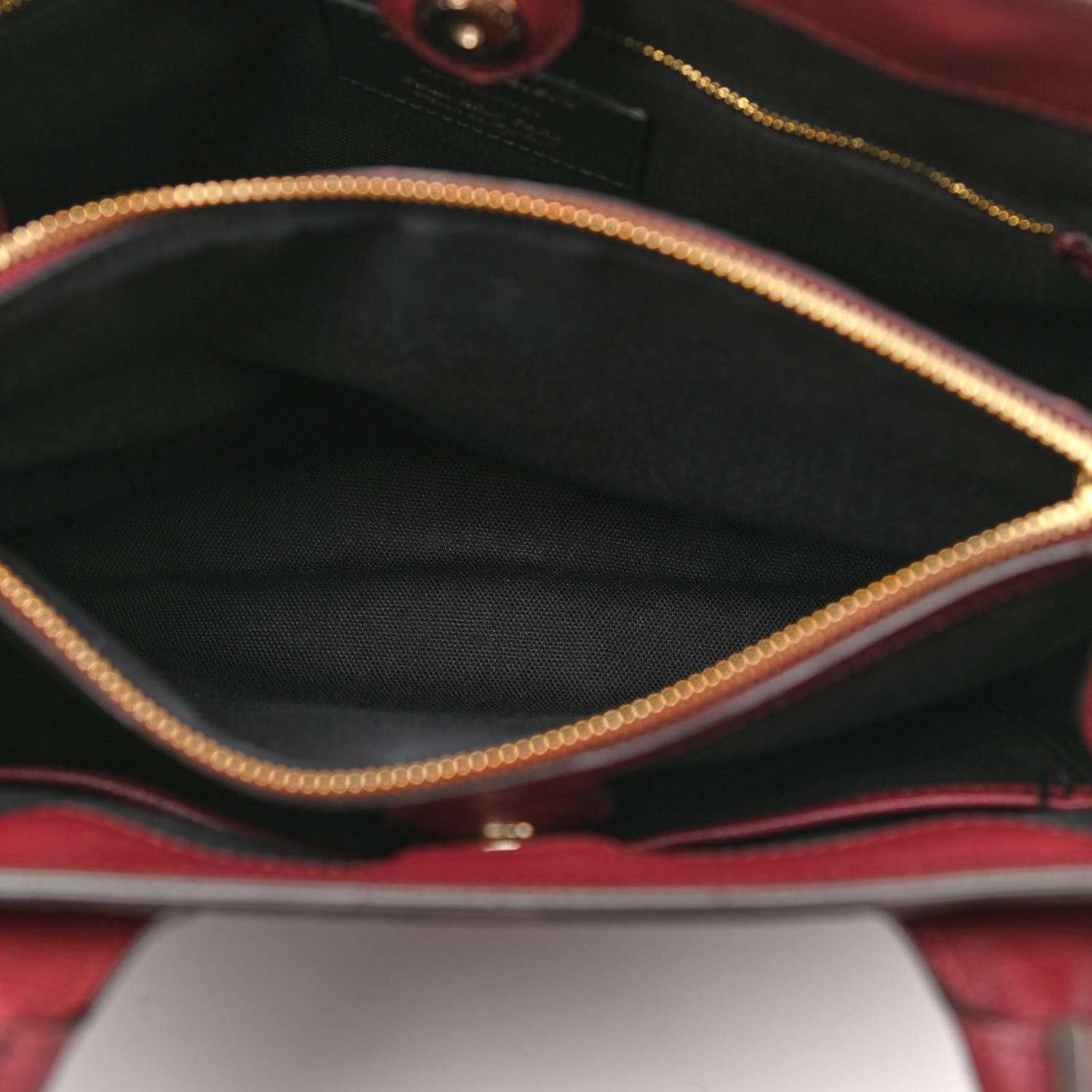 Burberry Grainy Calfskin House Check Medium Banner Tote Mahogany Red 7 of 11